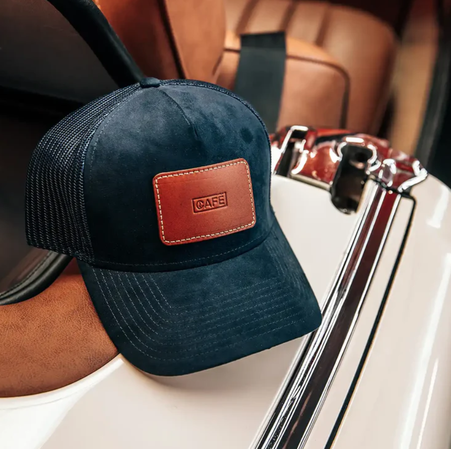 Suede Mesh Cap Navy - Roasted