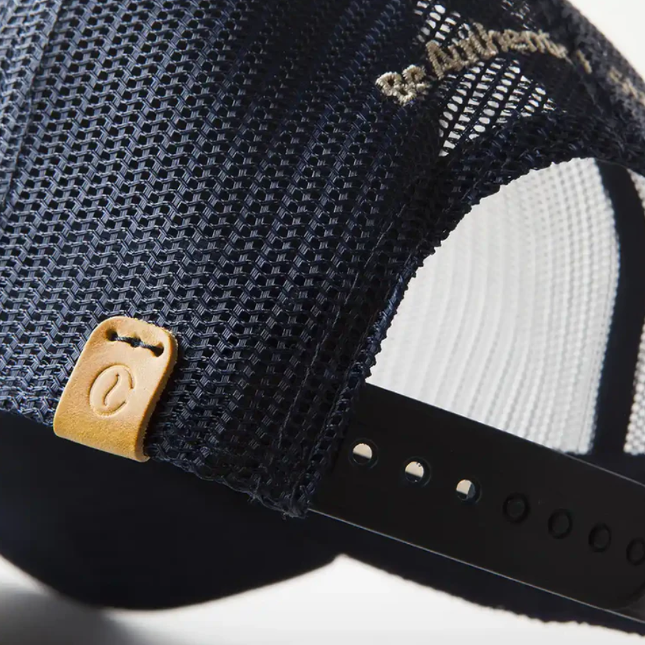 Suede Mesh Cap Navy - Roasted