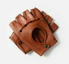 The Targa Fingerless Driving Gloves in Roasted