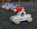 Toddler Wooden Toy Car with Engraved Name - Easter Gift