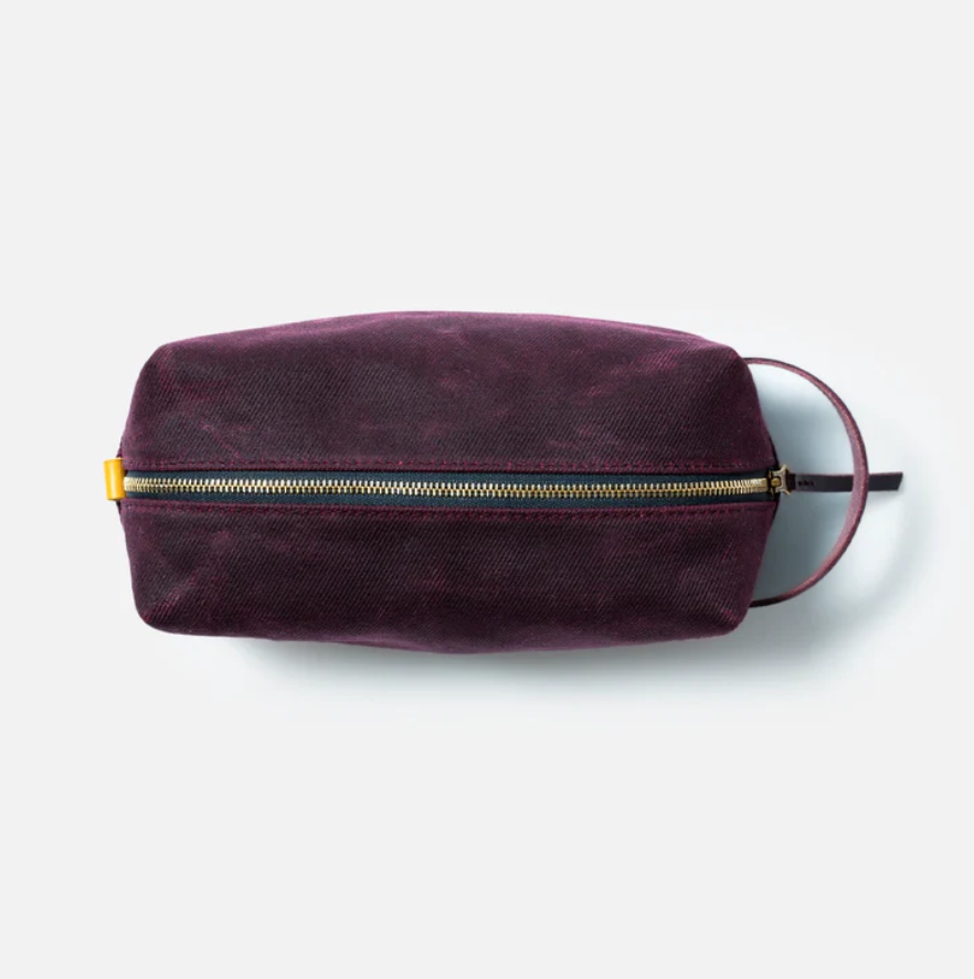 Toiletry Bag in Burgundy & Eggplant