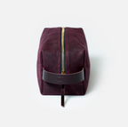 Toiletry Bag in Burgundy & Eggplant