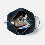 Toiletry Bag in Navy & Ocean
