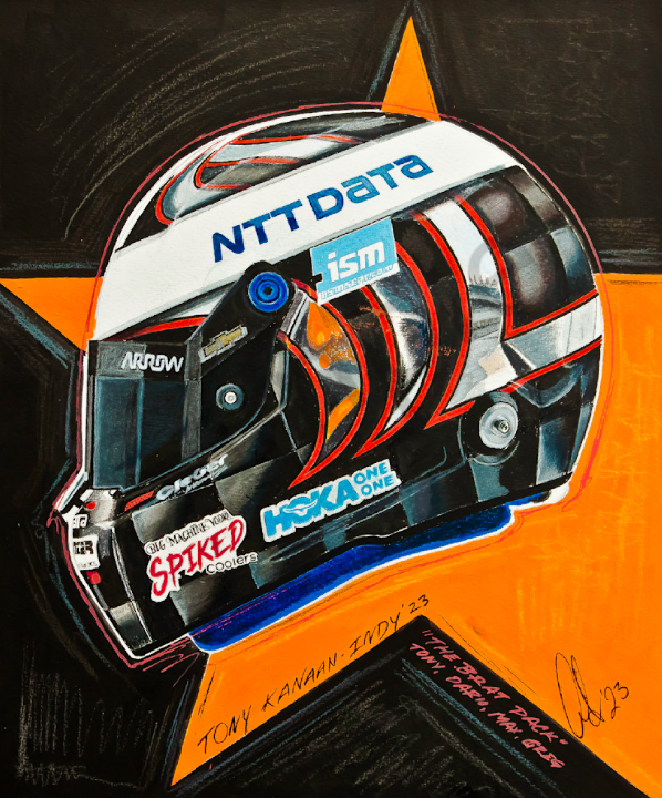 Tony Kanaan - 23 500 Helmet Print