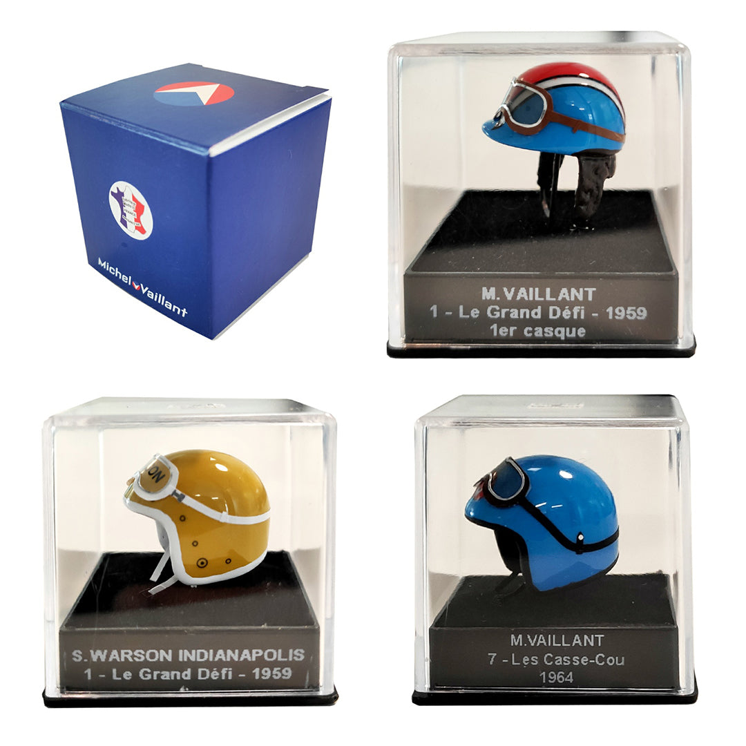 Michel Vaillant Miniature Helmet Full Set