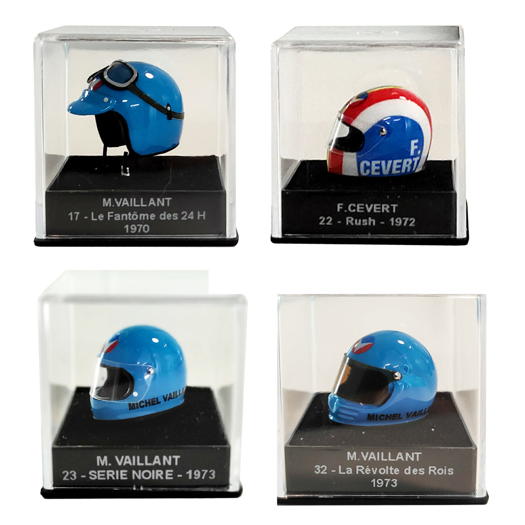 Michel Vaillant Miniature Helmet Full Set