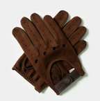 The Triton Driving Gloves Suede Red