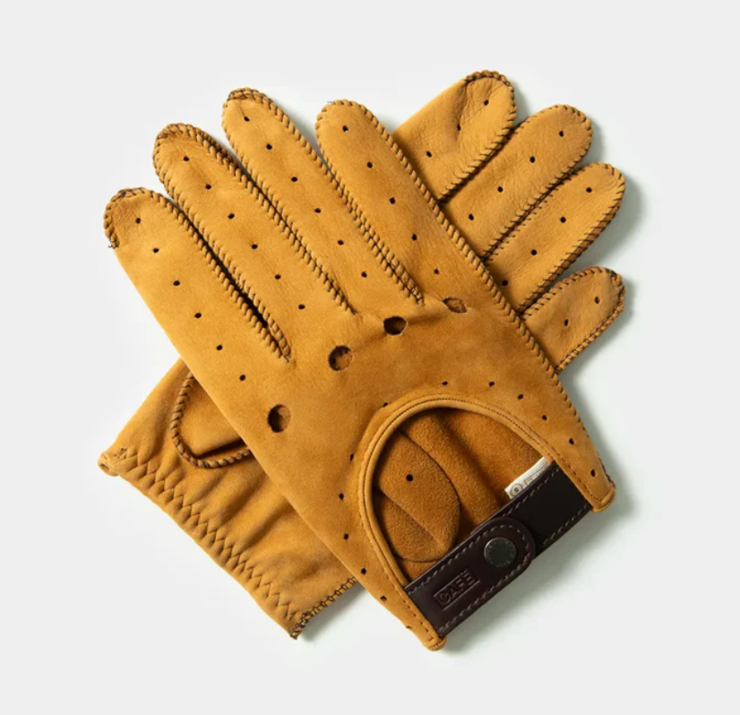 The Triton Driving Gloves Suede Red