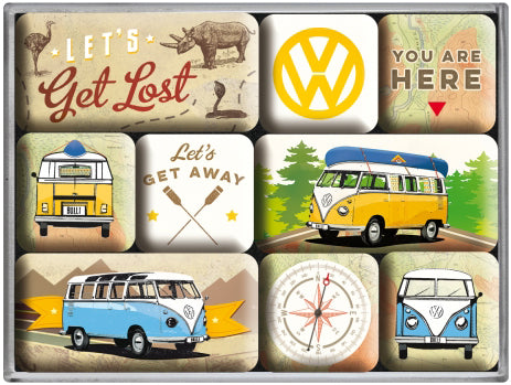 Volkswagen Kombi Let's Get Lost Magnet Set