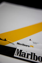 Keke Rosberg, White And Yellow McLaren MP4/2C Tag Porsche, 1986 Portuguese Grand Prix