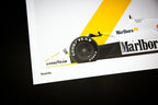Keke Rosberg, White And Yellow McLaren MP4/2C Tag Porsche, 1986 Portuguese Grand Prix
