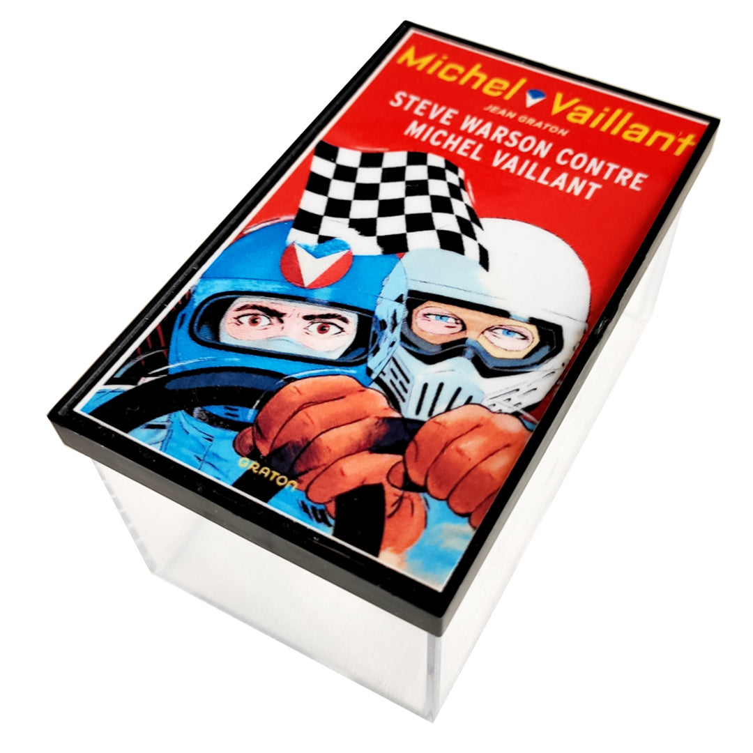 Michel Vaillant and Steve Warson Miniature Helmet Duo