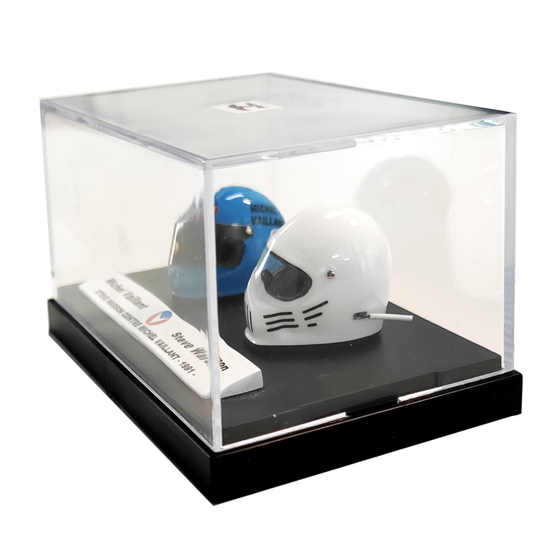 Michel Vaillant and Steve Warson Miniature Helmet Duo