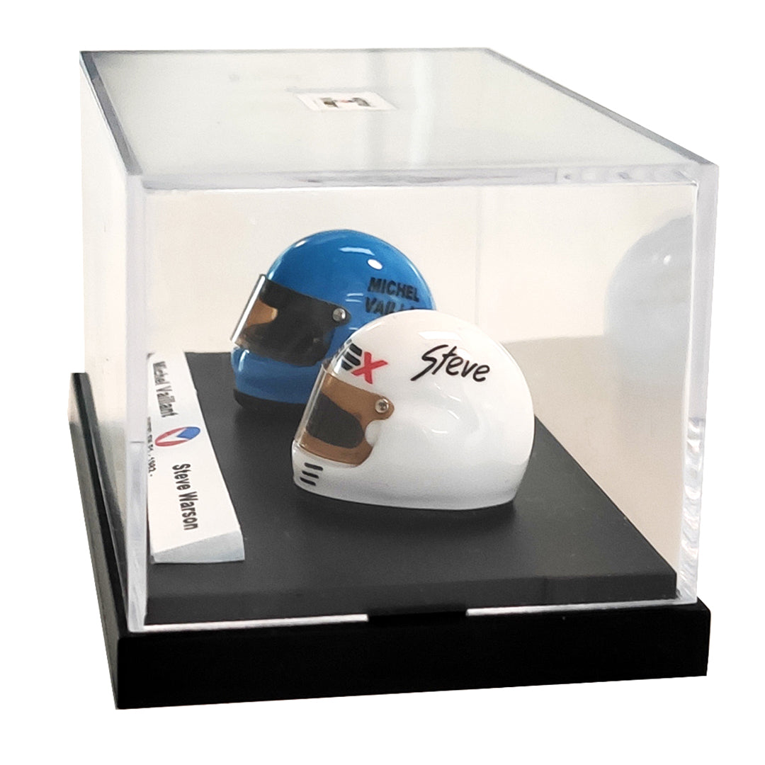 Michel Vaillant and Steve Warson Miniature Helmet Duo