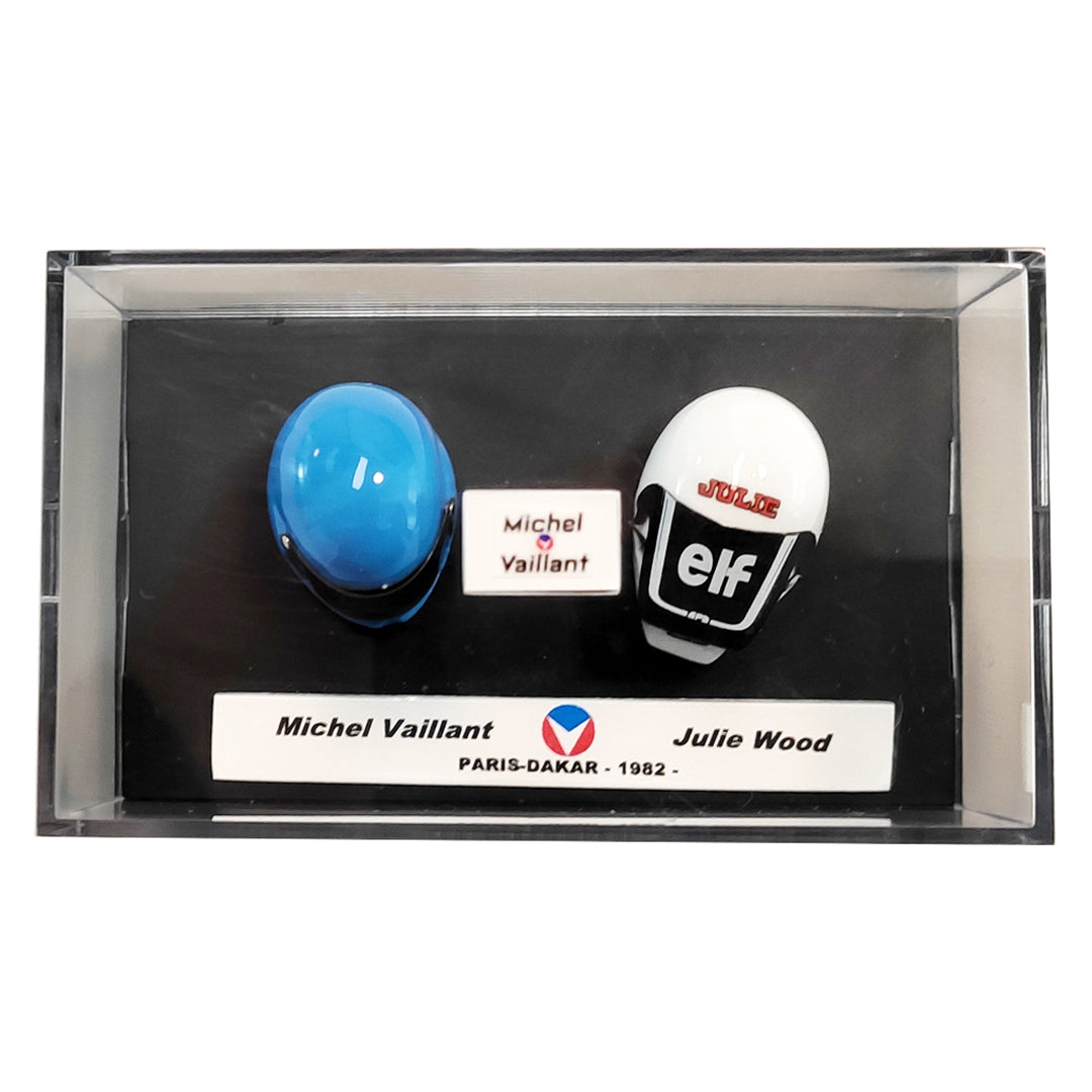 Michel Vaillant and Julie Wood Miniature Helmet Duo