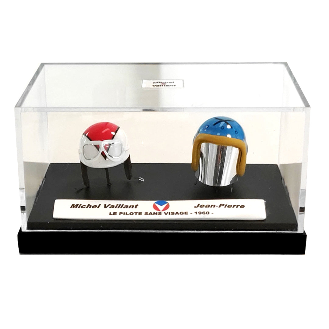 Michel Vaillant and Jean Pierre Miniature Helmet Duo