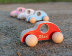 Wooden Toy Car with Engraved Name - Anniversary Gift