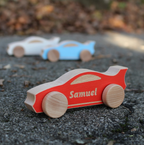 Handmade Gift Toy With Engraved Name - Wooden Toy Car