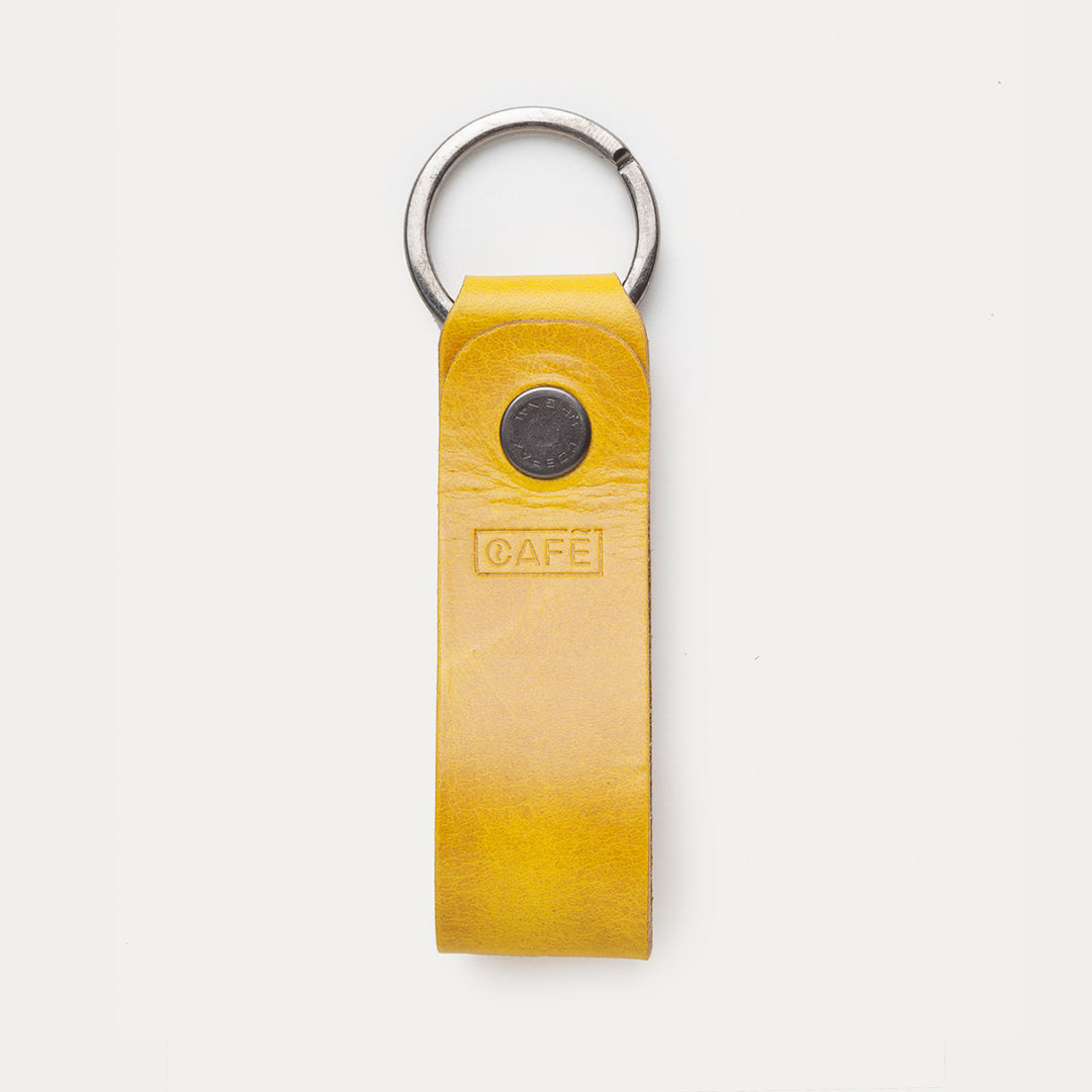 Leather Key Chain Spicy Mustard