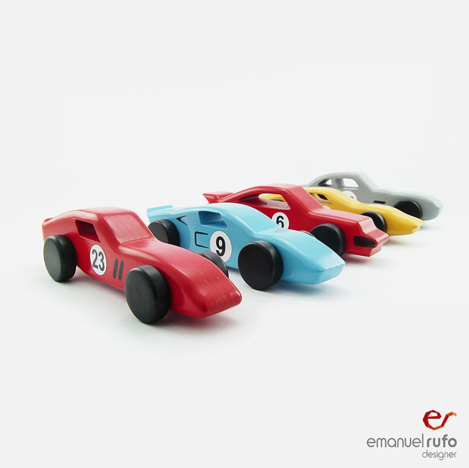 Wooden Toy Car Set - Handmade Wooden Toy - Classic Cars (set of 5 cars)