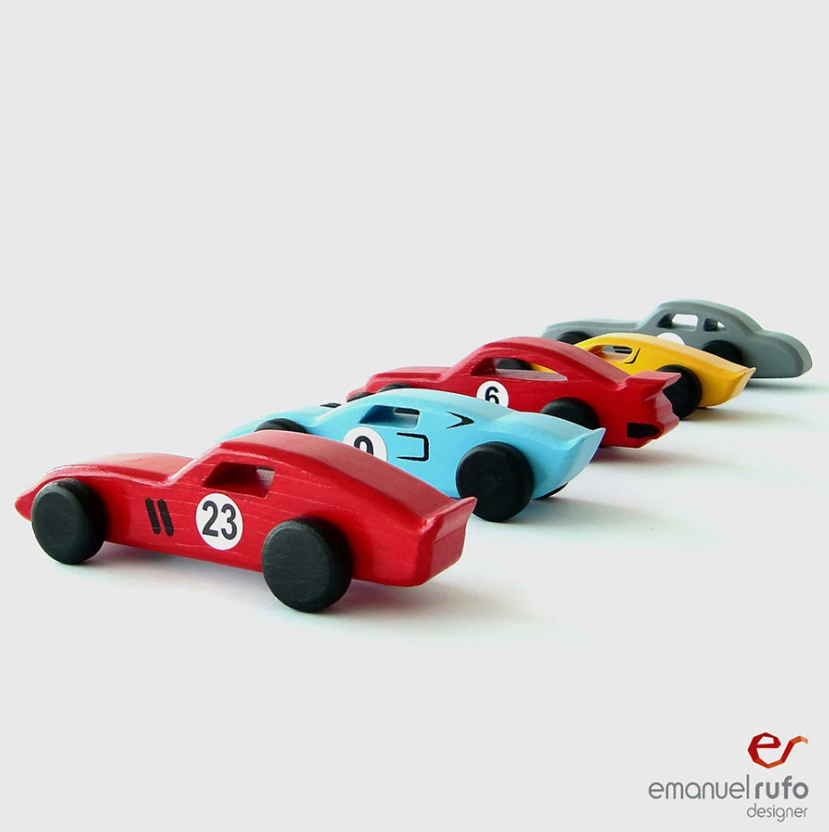 Wooden Toy Car Set - Handmade Wooden Toy - Classic Cars (set of 5 cars)