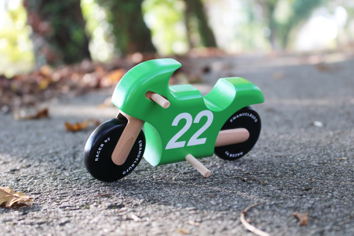 Green Wooden Toy Motorcycle Gift, Handmade Toy (Copy)