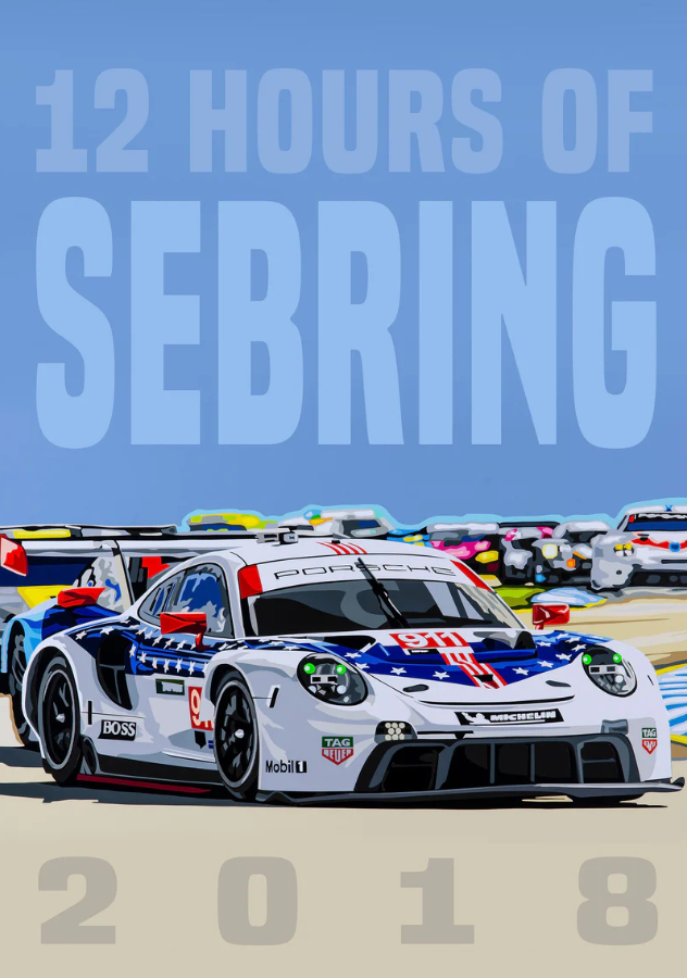 BPC (Bedroom Poster Collection) 2018 Sebring 12hr Porsche 911 RSR